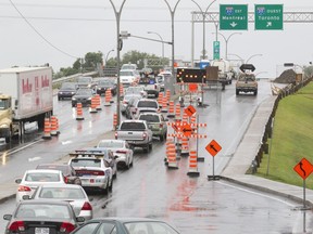 Traffic congestion on St-Jean near Highway 20 is expected to continue till Aug. 22.
