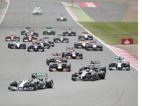 The British Formula One Grand Prix has been halted after a collision involving Ferrari’s Kimi Raikkonen and Felipe Massa of Williams.