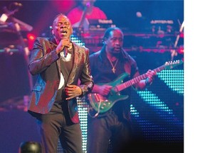 Phiip Bailey, left, is one of the members of famed R&B/funk band Earth, Wind & Fire, performing for the first time at the Montreal International Jazz Festival at Place des Arts Monday night, June 30, 2014.