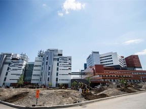 A view of the construction site at the MUHC superhospital Glen construction site in Montreal on Friday, June 27, 2014.