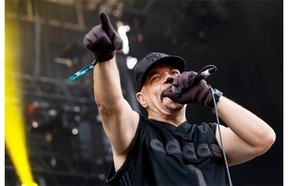 Ice-T of Body Count performs during the second day of the 2014 Heavy Montreal festival at Jean-Drapeau Park on Sunday, Aug. 10, 2014.