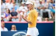 Caroline Wozniacki of Denmark reacts after scoring a point against Serena Williams of USA during their quarterfinals tennis match for the 2014 Rogers Cup women’s tennis tournament at Uniprix Stadium in Montreal on Friday, August 8, 2014.