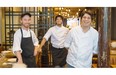Chef Constant Mentzas, right, and brother Nicholas, centre, with sous-chef Jason Smith at Ikanos in Old Montreal.