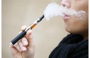 E-cigarettes contain a battery-operated microprocessor that heats a liquid solution into a vapour that can be inhaled and exhaled by the user, simulating traditional smoking.