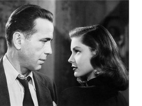 A photo of Humphrey Bogart (left) starring as Philip Marlowe and Lauren Bacall starring as Vivian Sternwood Rutledge in 1946 film "The Big Sleep."