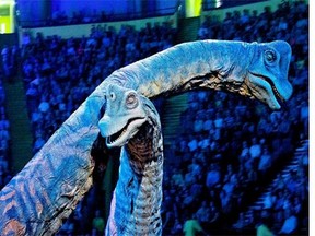 Walking With Dinosaurs features 20 creatures, including Utahraptors. It takes a team of three people to bring each dinosaur to life.