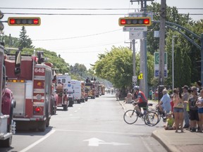 The streets of Pincourt were filled with the sirens of a couple dozen emergency vehicles as the participated in the annual Fireman's parade Saturday, Aug. 9.