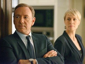 Kevin Spacey and Robin Wright star in the Emmy-nominated Netflix drama House of Cards.
