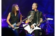 Kirk Hammett, left, and James Hetfield of Metallica