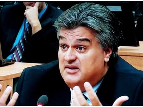 Lino Zambito testifies before the Charbonneau Commission in October 2012. The former construction boss and Michel Lalonde, ex-president of engineering firm Génius Conseil, have agreed to make themselves available to city representatives in investigations of collusion and fraud.