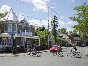 The corner of Cartier Ave. and Lakeshore Rd. at the centre of the village.