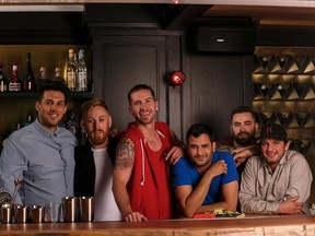 The folks behind new Old Montreal hotspot Rosewood (L to R): Micheal J Killan (owner of Joverse) , Brendan Baxter (mixologist) , Jonas, Julian Arbia a.k.a. DJ Julian Prince (owner of Joverse), Dan Lima (mixologist) and chef Matthiew McKean (All photos courtesy Rosewood)