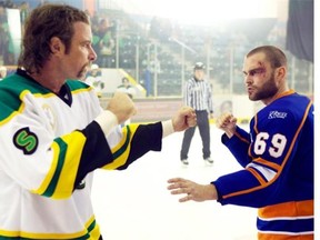 Seann William Scott (right, with Liev Schreiber) plays a bouncer who finds a new calling in Goon. 
 (Magnolia Pictures)