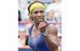 Serena Williams of USA reacts after scoring a point against Caroline Wozniacki of Denmark during their quarterfinals tennis match for the 2014 Rogers Cup women’s tennis tournament at Uniprix Stadium in Montreal on Friday, Aug. 8, 2014.