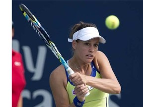 Laval's Stephanie Dubois moved one victory away from a spot in the main draw when she defeated Alicja Rosolska of Poland 6-0, 6-4 on Saturday in the opening round of qualifying Saturday at the Rogers Cup Canadian Open women's tennis championships at the Jarry Tennis Centre.