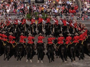 The RCMP Musical Ride performs in Pierrefonds on Sunday, Sept. 28, 2014.