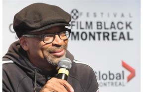 American filmmaker Spike Lee speaks during a press conference about the screening of his new film Da Sweet Blood of Jesus for the Montreal International Black Film Festival in Montreal on Wednesday, September 24. Lee will also receive the MIBFF’s inaugural Pioneer Award. (Dario Ayala/THE GAZETTE)