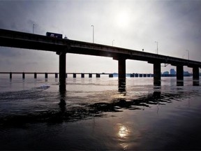 The sun has been setting on the Champlain Bridge after years of deterioration and neglect.