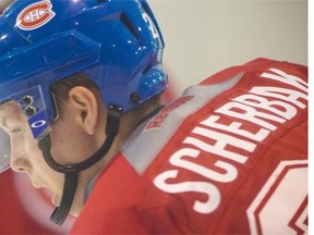 Canadiens prospect Nikita Scherbak takes part in the Montreal Canadiens development camp at the Bell Sports Complex in Brossard on Monday, July 7, 2014.