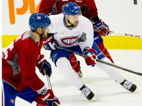 Canadiens rookie forward Jiri Sekac, 26, skates during scrimmage at the team’s rookie camp at their training centre in Brossard near Montreal Sunday, September 14, 2014.