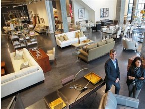 Carol Alfieri and Ross Fraser at a new furniture store in the Griffintown area of Montreal called ITEM Thursday, September 18, 2014.