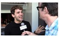 Filmmaker Xavier Dolan and The Gazette’s Brendan Kelly in conversation at the Pullman Bar on Park Ave. in Montreal, on Sept. 8, 2014. Dolan, an actor and writer, is known for I Killed My Mother (2009), Tom à la ferme (2013) and Heartbeats (2010).