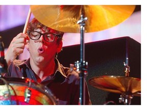 Patrick Carney of the blues-rock band the Black Keys on drums during their performance at the Bell centre on Sept. 18, 2014. Pierre Obendrauf / THE GAZETTE