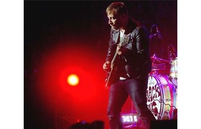 Singer Dan Auerbach of the blues-rock band the Black Keys during their performance at the Bell centre on Sept. 18, 2014.