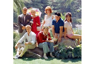 Believe it or not, Gilligan’s Island celebrates its 50th anniversary this year. The original cast included, in back, Jim Backus, left, Natalie Schafer and Tina Louise; in front, Russell Johnson, left, Bob Denver, Alan Hale Jr. and Dawn Wells.