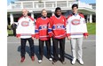 From left, Montreal Canadiens Andrei Markov, Tomas Plekanec, P.K. Subban and Max Pacioretty pose for a photo at the team’s golf tournament in Laval. on Monday Sept. 15, 2014. The Habs have opted to not name a captain, but have named four assistants to share the role of leader on the team.