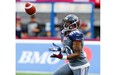 “It’s hard to dial up calls for each and every one of us, (but) we have to find a way,” says Alouettes tailback/kick-returner Tyrell Sutton,  catching a punt from Tiger-Cats kicker Justin Medlock in Montreal on Sept. 7, 2014.  (John Mahoney  / THE GAZETTE)