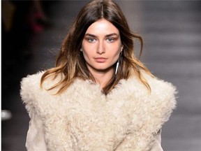 Get cosy: In Paris, Isabel Marant offered up the essential sheepskin vest.