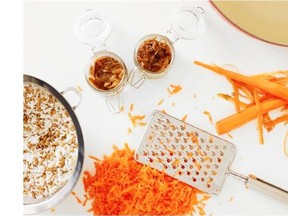 Ingredients for Lentil Rice with Carrots, from The Modern Menu by Kim Kushner.