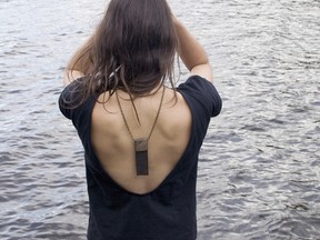 A wood necklace by Louve Montréal. (Photo by Sarah M. St-Arnaud)