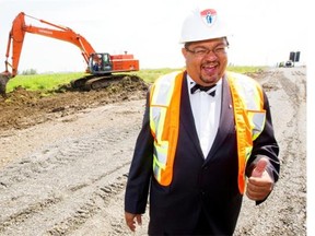 MUHC CEO Dr. Arthur Porter is all smiles as construction started at the McGill University Health Centre super hospital at the Glen Campus in Montreal Thursday, June 17, 2010.