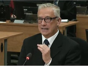 Michel Forget testifies at the Charbonneau Commission on Wednesday, Sept. 11, 2014.