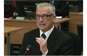 Michel Forget testifies at the Charbonneau Commission on Wednesday, Sept. 11, 2014.