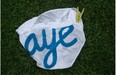 A pair of underpants that had been displayed on a washing line below Edinburgh Castle in support of the Yes vote, lie discarded on the ground on Sept. 19, 2014, after Scotland voted to remain part of the U.K.