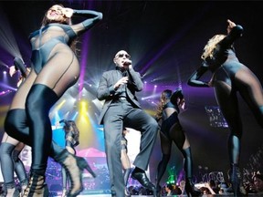 Pitbull in concert at the Bell Centre in Montreal on Sept. 16, 2014.