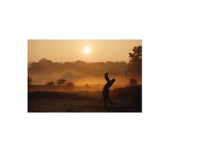 Shiv Kapur of India hits a shot on the driving range during Day 2 of the KLM Open held at De Kennemer Golf and Country Club on September 12, 2014 in Zandvoort, Netherlands.