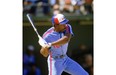 Andre Dawson (#10) of the Montreal Expos swings during a 1986 season game against the San Diego Padres at Jack Murphy Stadium in San Diego, California.