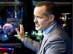 Montreal Impact president Joey Saputo at a press conference in Montreal, Wednesday, July 30, 2014, where he announced that team's Nick De Santis has been fired.