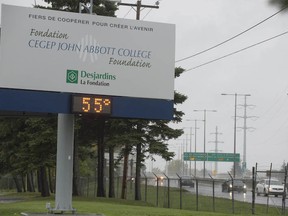 New digital billboard at John Abbott College in Ste. Anne de Bellevue.