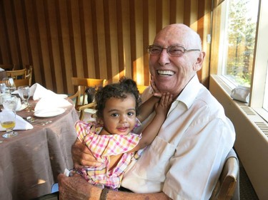 There's nothing like the joy of a Great Grandpa with his great granddaughter!