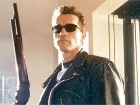 Actor Arnold Schwarzenegger, the future governor of California (in real life) plays a powerful, all but indestructible cyborg in the Terminator movies. In the first film he is the villain, in the second he has become the good guy.