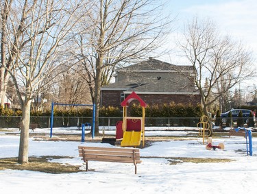 The snow is almost gone and the playset is almost ready for the kids, and the bench for the parents.