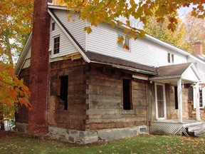 An undated photo of the historic 200-year old log home of the Paul Holland Knowlton, founder of the town Knowlton. The home was scheduled to be moved  October 17, 2014 to a museum where  it will be restored to its original 1815 style. Funding for the project is being raised by the Paul Holland Knowlton House Committee.