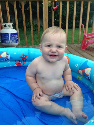 Ben is cool in his very own pool!
