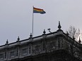 The rainbow flag, a symbol of the lesbian, gay, bisexual and transgender community.