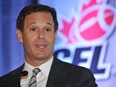 CFL commissioner Mark Cohon speaks after Toronto Argonauts coach Scott Milanovich was named coach of the year in Regina on Feb.28, 2013.